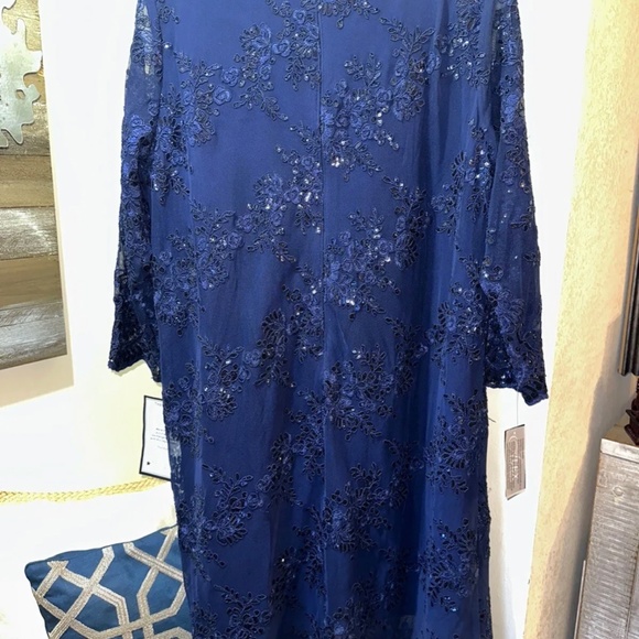 Alex Evenings | Plus Size Dress with Embellished Jacket - Picture 4 of 5